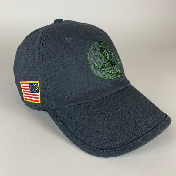 Florida State Seminoles Gray Nike Heritage86 Salute to Service Strapback Hat - Picture 1 of 6
